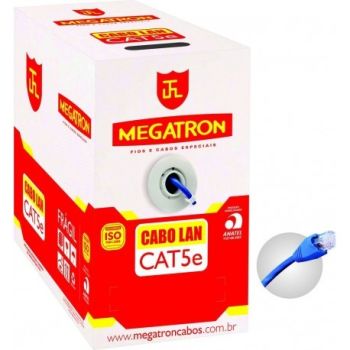 CABO DE REDE CAT5e 100% COBRE CX 305m CMX 24AWG  MEGATRON